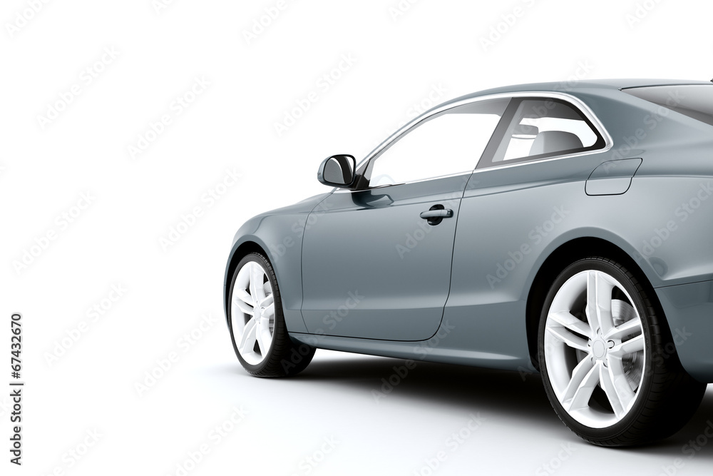 CG render of generic luxury coupe car