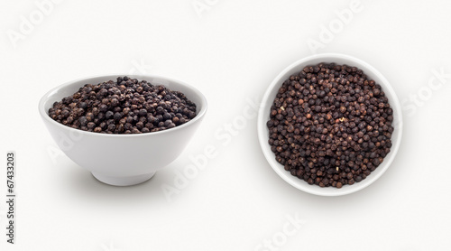 black pepper isolated on a white background