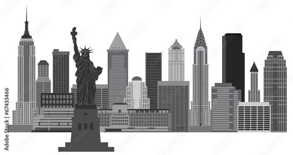 New York City Skyline Vector Illustration Stock Vector Adobe Stock New York City Skyline Vector Illustration Stock Vector Adobe Stock