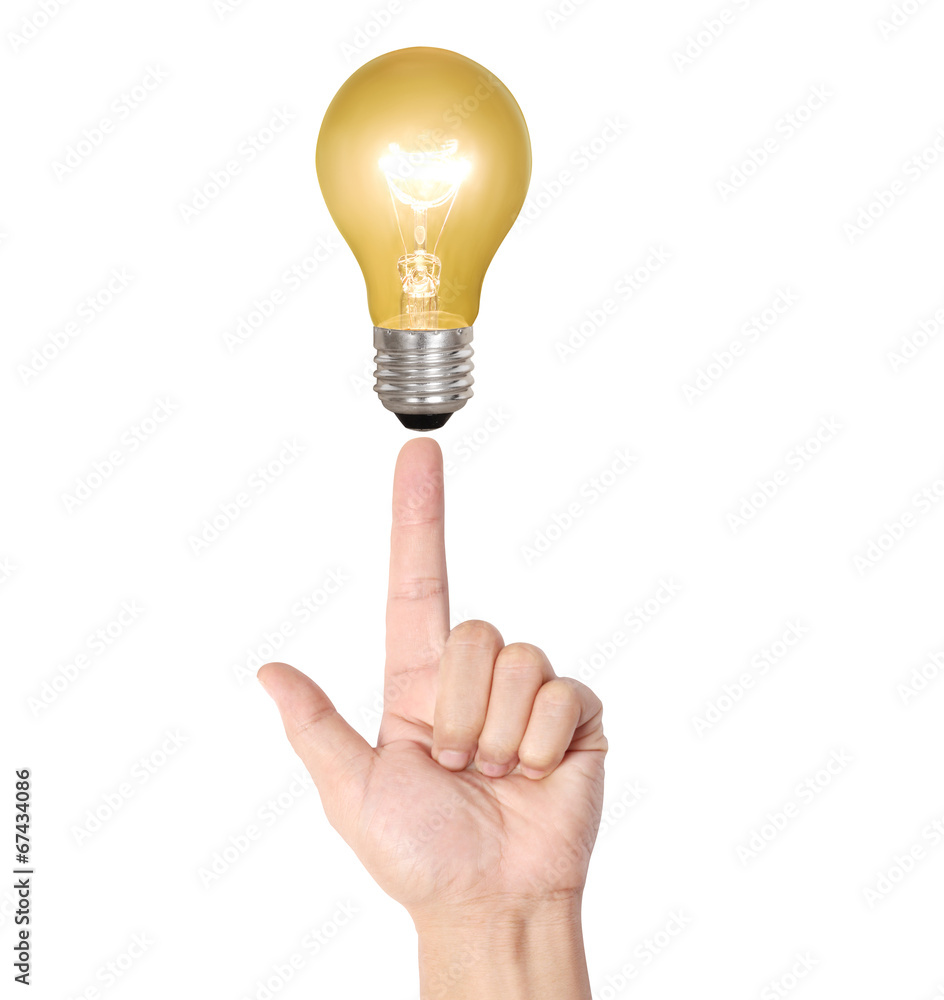 Ideas bulb light on hand Ideas bulb light on hand