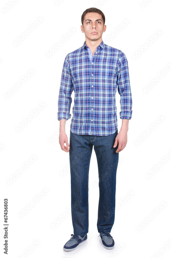 Man in fashion look isolated on white Man in fashion look isolated on white