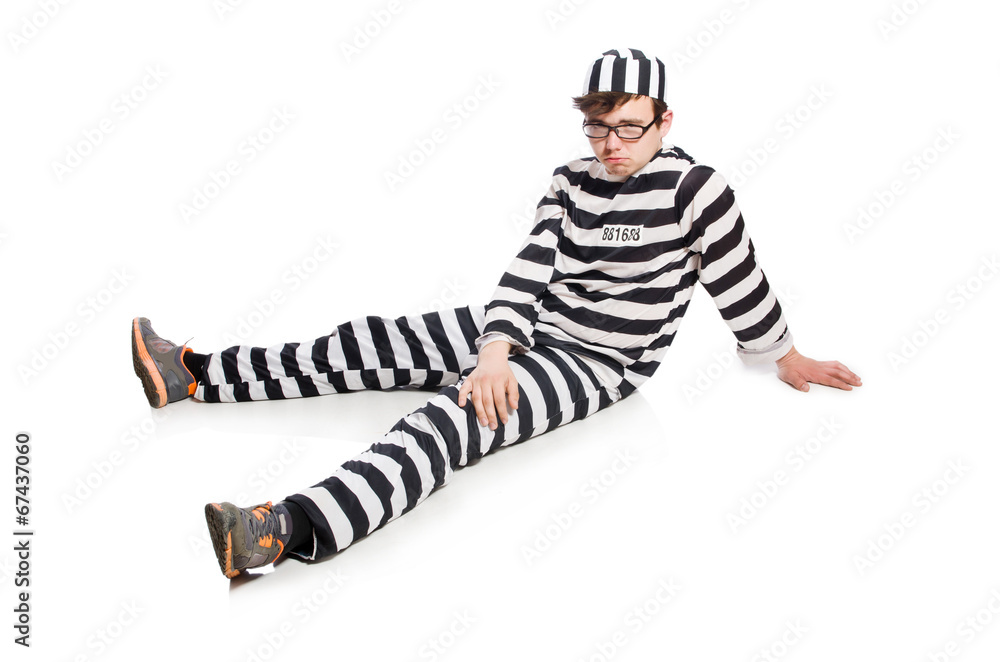 Funny prison inmate in concept Funny prison inmate in concept