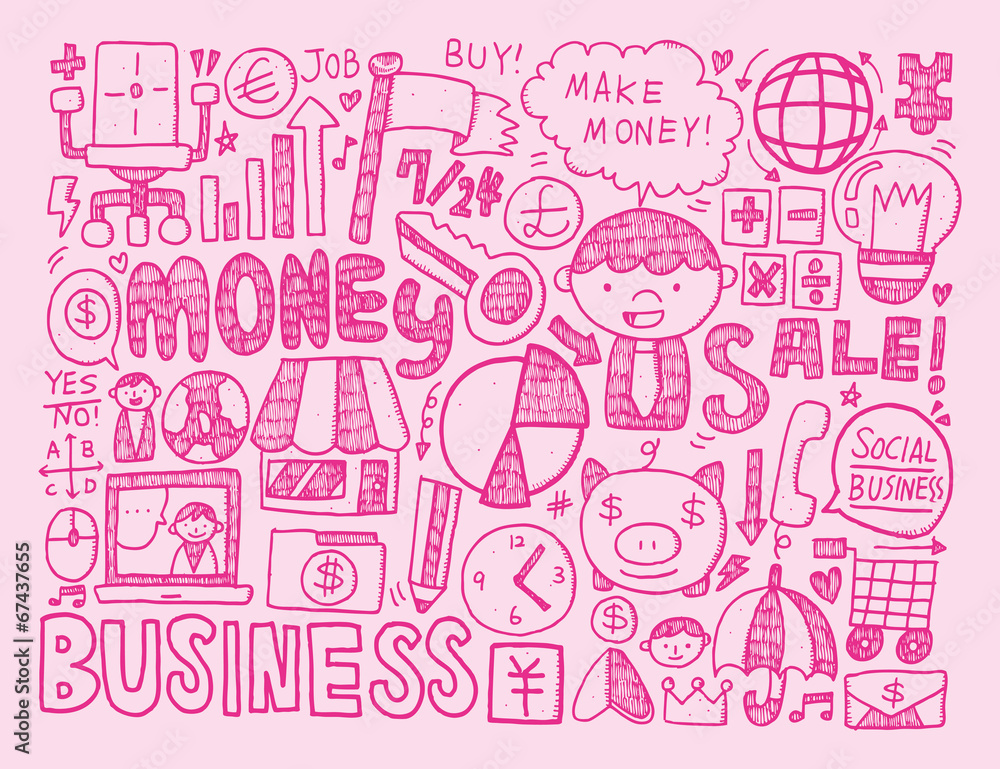 doodle business background doodle business background