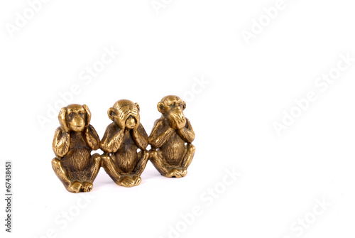 three monkeys - paperweight