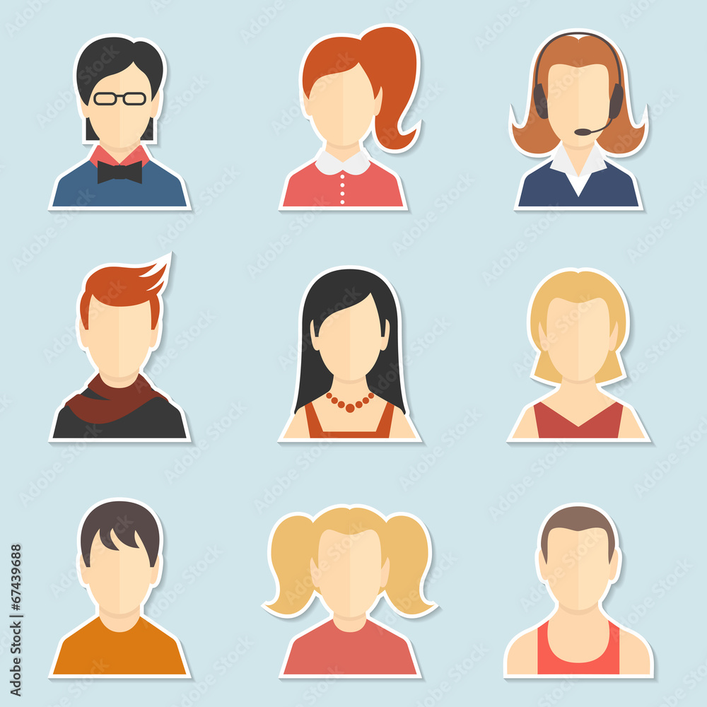 Avatar icon set Avatar icon set