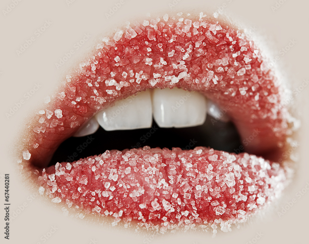 Fototapeta premium lips and sugar