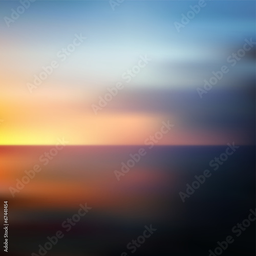 Ocean blurred landscape
