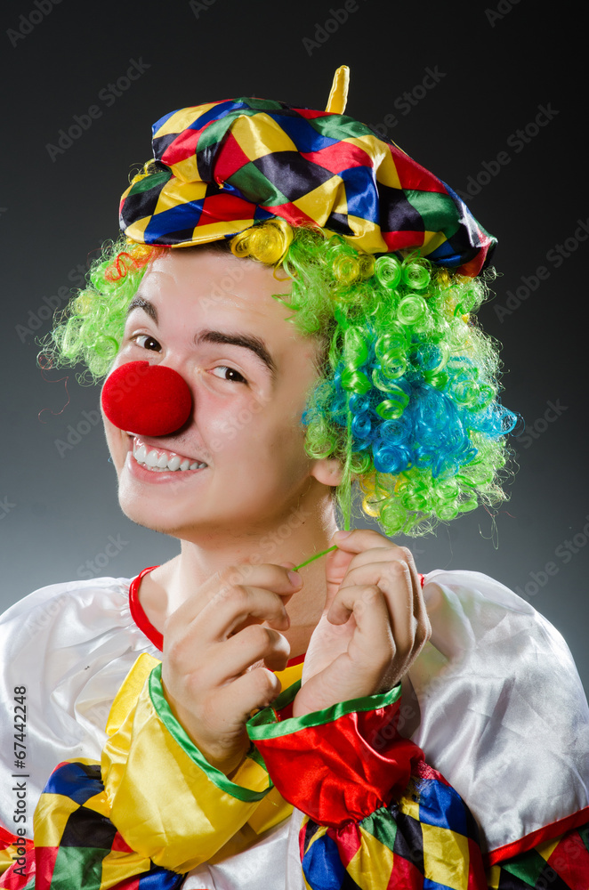 Funny clown in humor concept Funny clown in humor concept