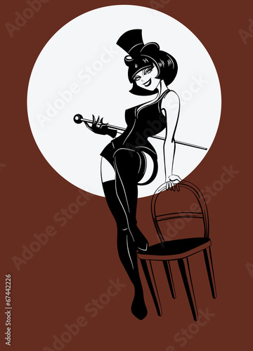 perfomance of burlesque artist