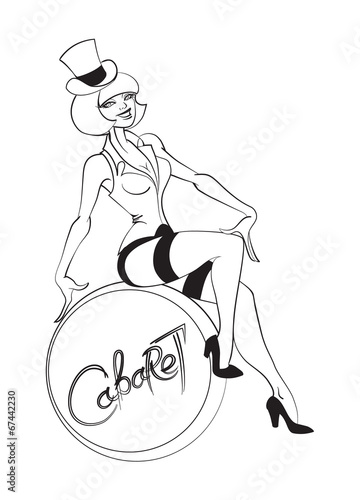 perfomance of burlesque artist