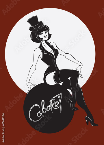 perfomance of burlesque artist