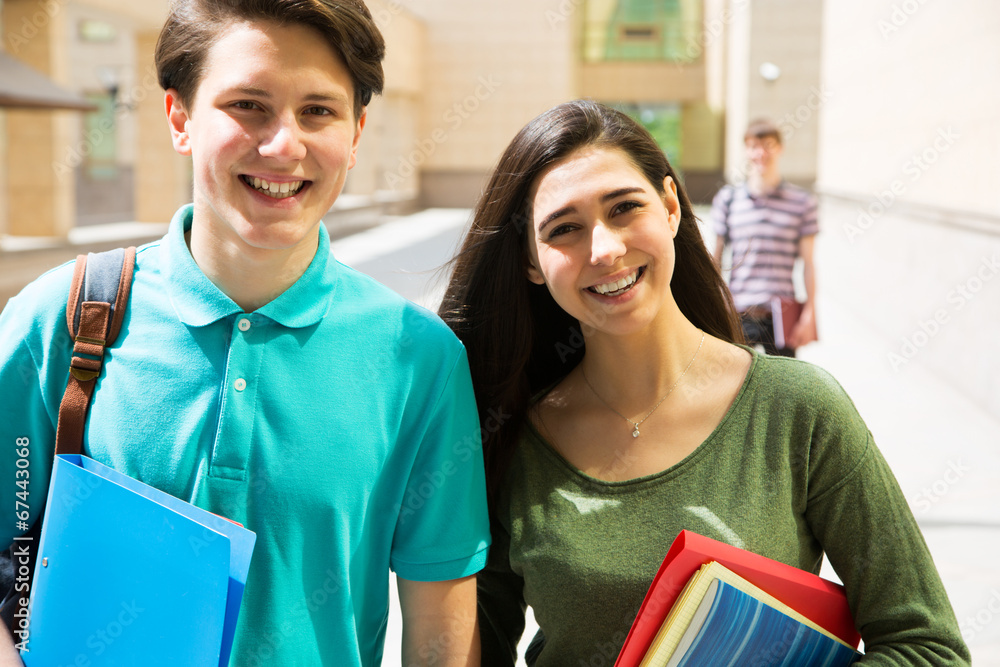 Group of diverse students outside Group of diverse students outside
