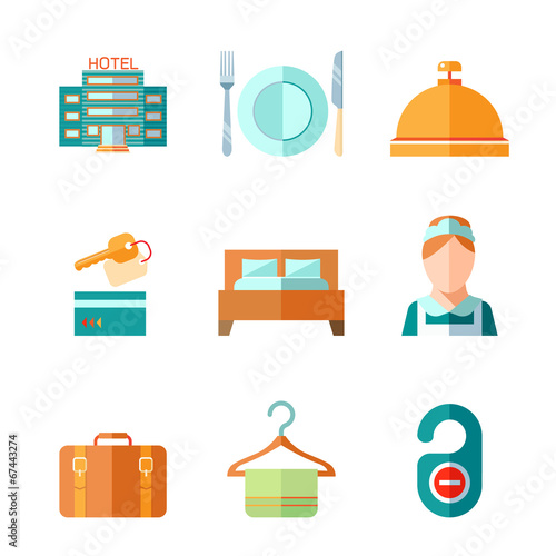 Set of hotel icons
