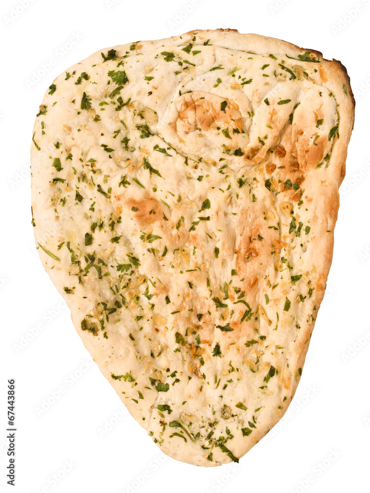 indian garlic and parsley naan bread