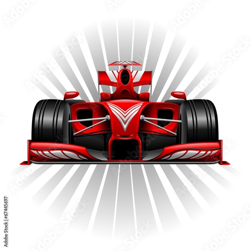 Formula 1 Red Racing Car