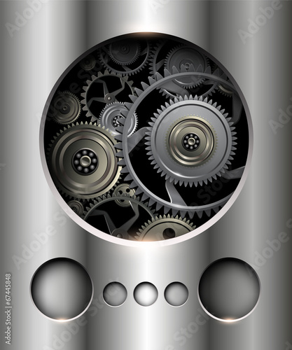 Background metallic with technology gears
