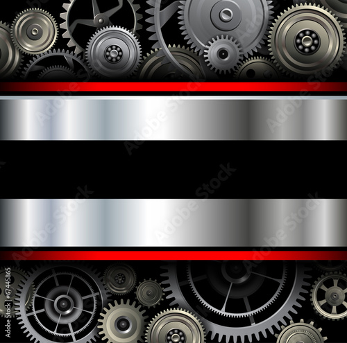 Background metallic with technology gears