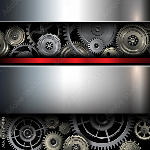 Background metallic with technology gears