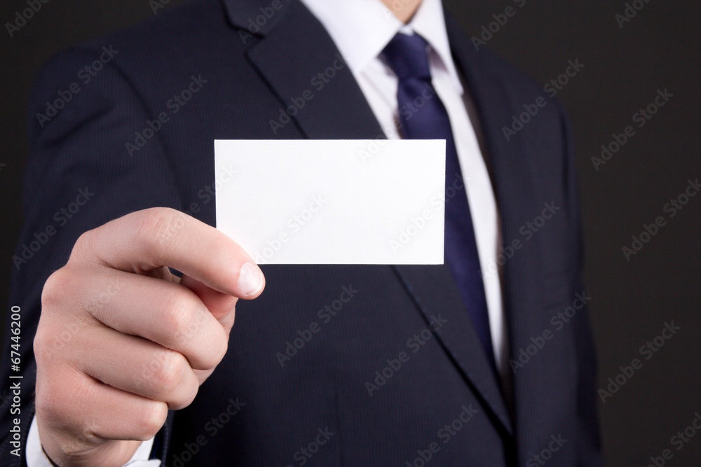 visiting card in business man hand visiting card in business man hand