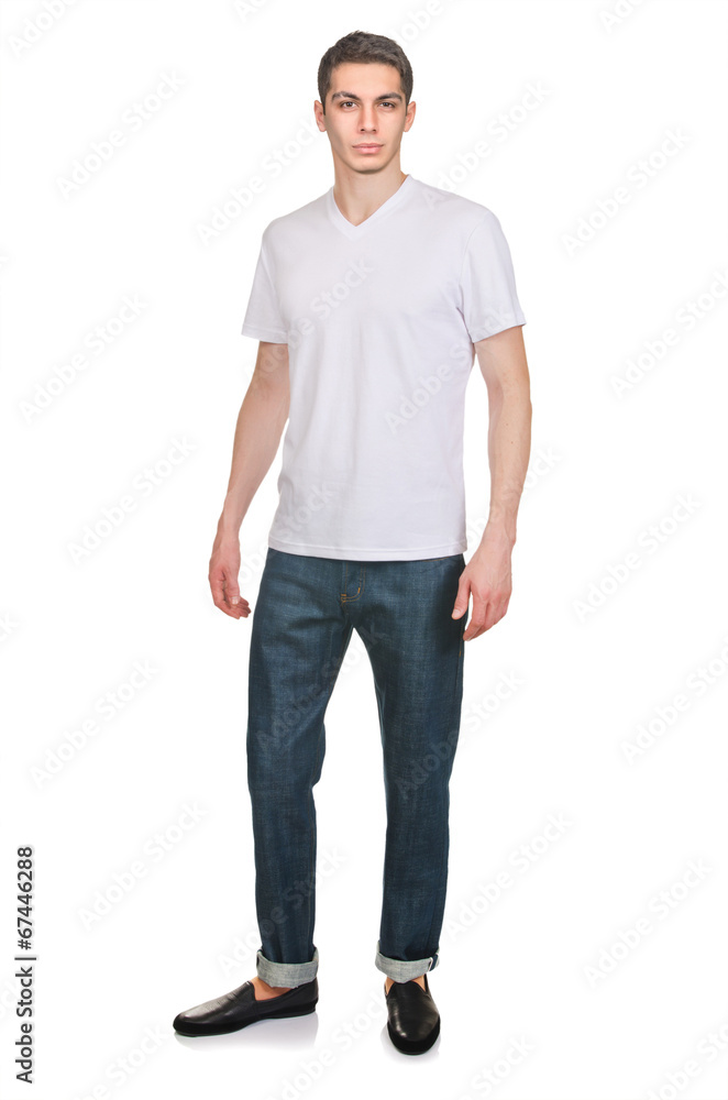 Man in fashion look isolated on white Man in fashion look isolated on white
