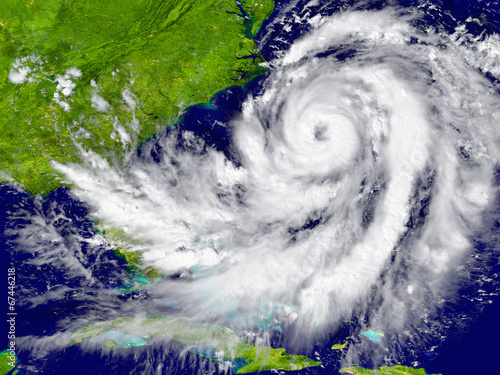 Hurricane over Florida and Cuba