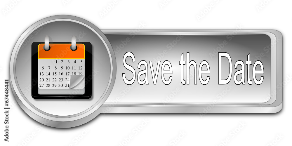 Save the Date Button Stock-Vektorgrafik | Adobe Stock