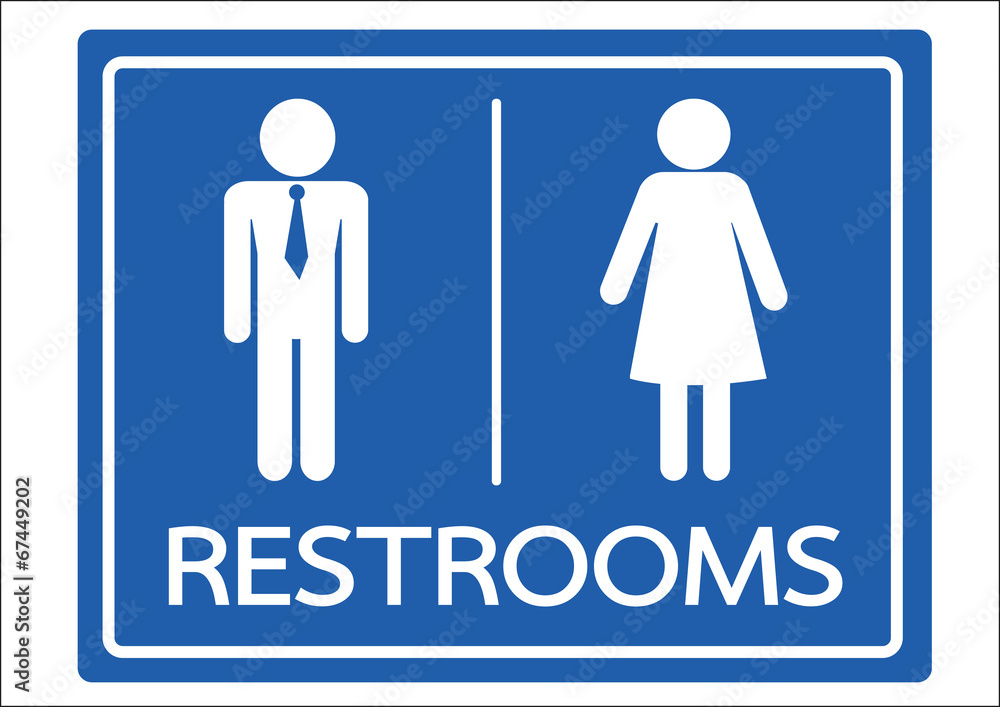 Restroom Symbol Male and Female Icon Restroom Symbol Male and Female Icon