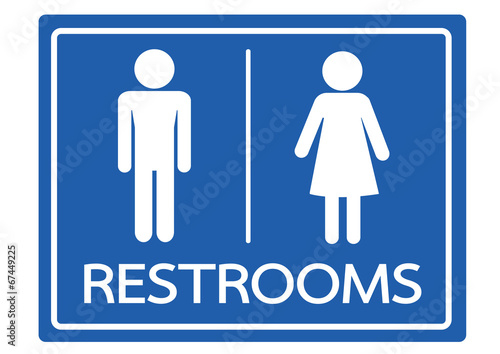 Restroom Symbol Male and Female  Icon