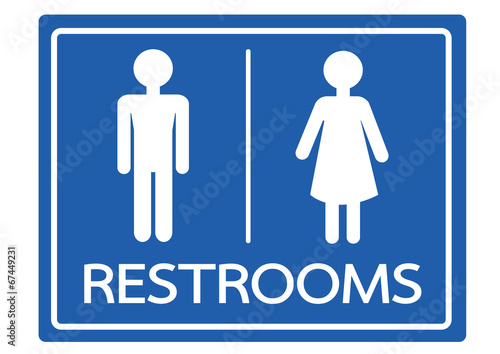 Restroom Symbol Male and Female  Icon