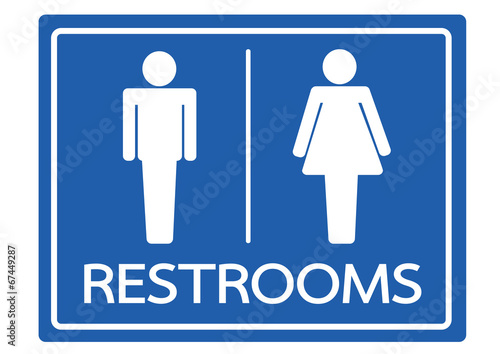 Restroom Symbol Male and Female  Icon