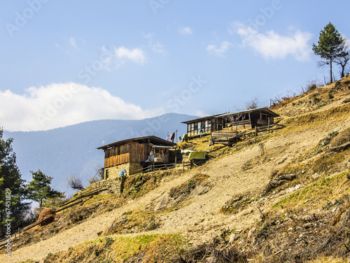 farmers houses, Bhutan