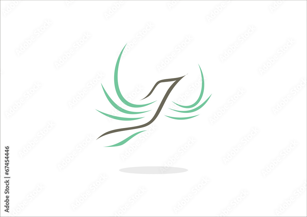 Vector dove bird flaying logo vector Vector dove bird flaying logo vector