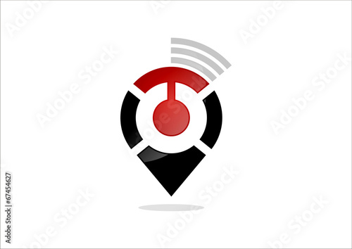 Free Download wifi ustomizable map location icon logo vector - GFXLoad
