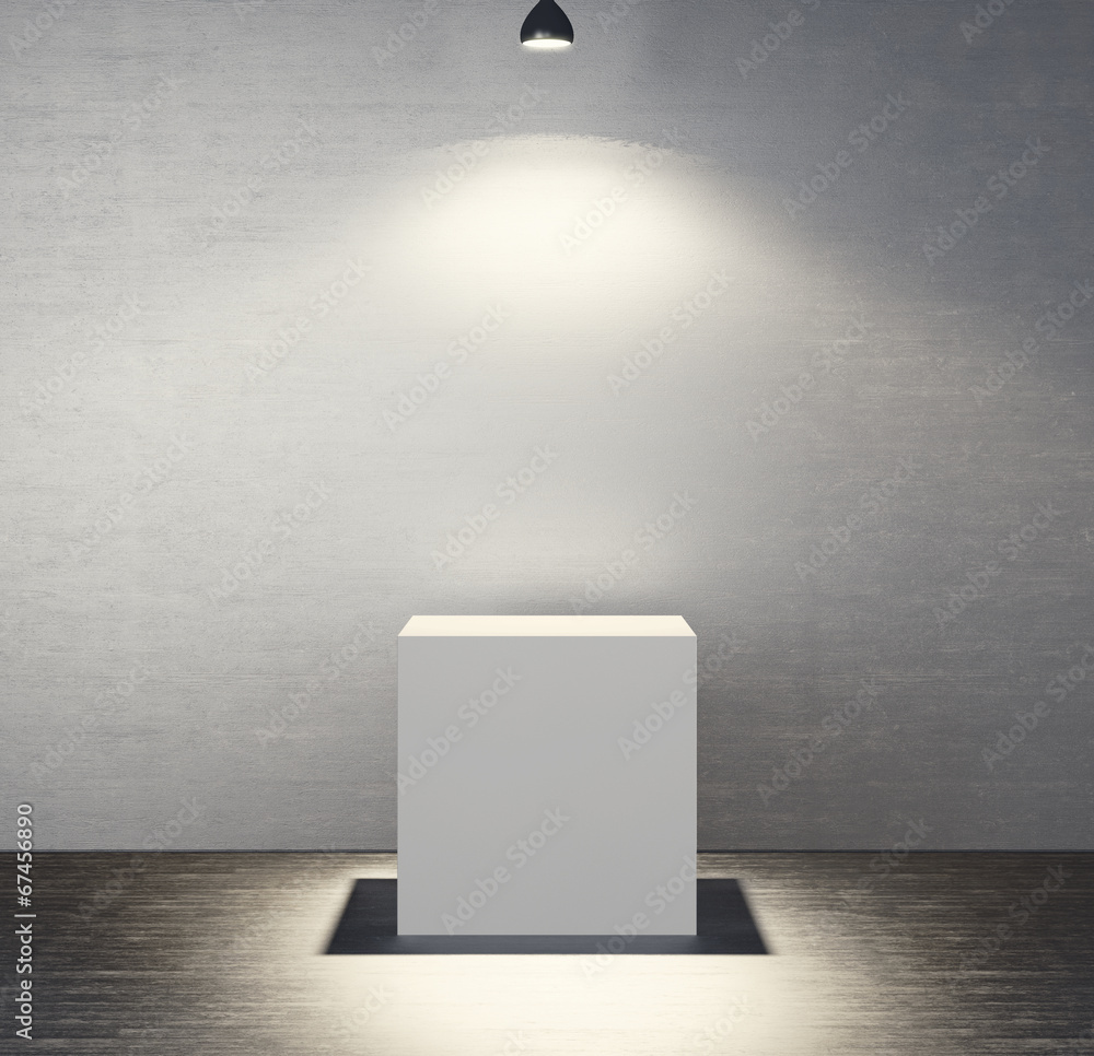 White presentation cube White presentation cube