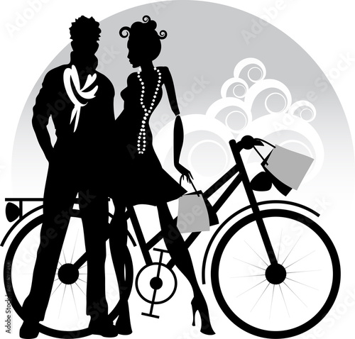 Coppia con bicicletta