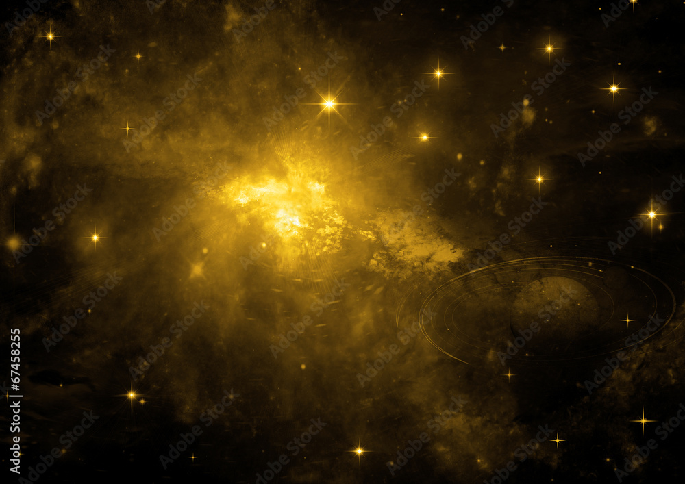 Star field in space and a nebulae Star field in space and a nebulae