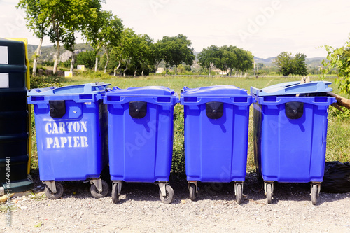 Recycling bins for paper and cardboard