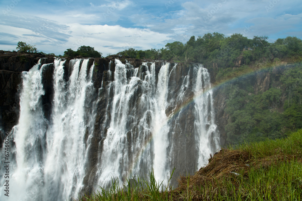 Fototapeta premium Victoriafalls and rainbow