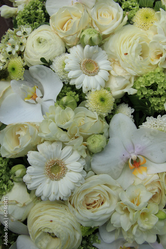 Mixed white wedding flowers