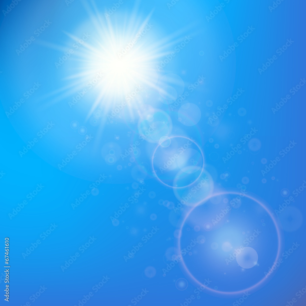 Sun with lens flare template Sun with lens flare template