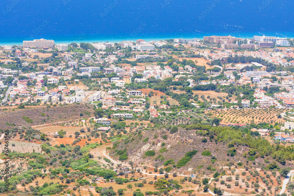 landscape of Rhodes Island, Greece
