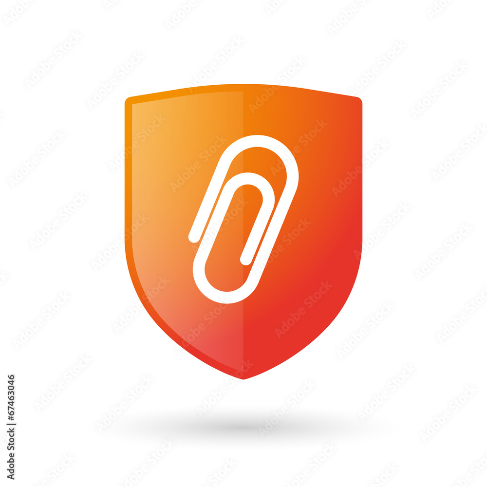 Shield icon with a paper clip