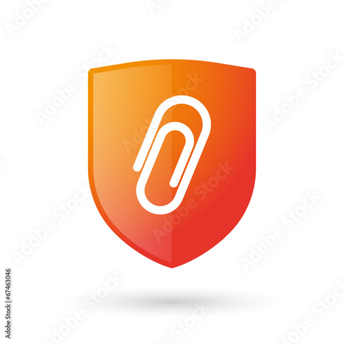 Shield icon with a paper clip