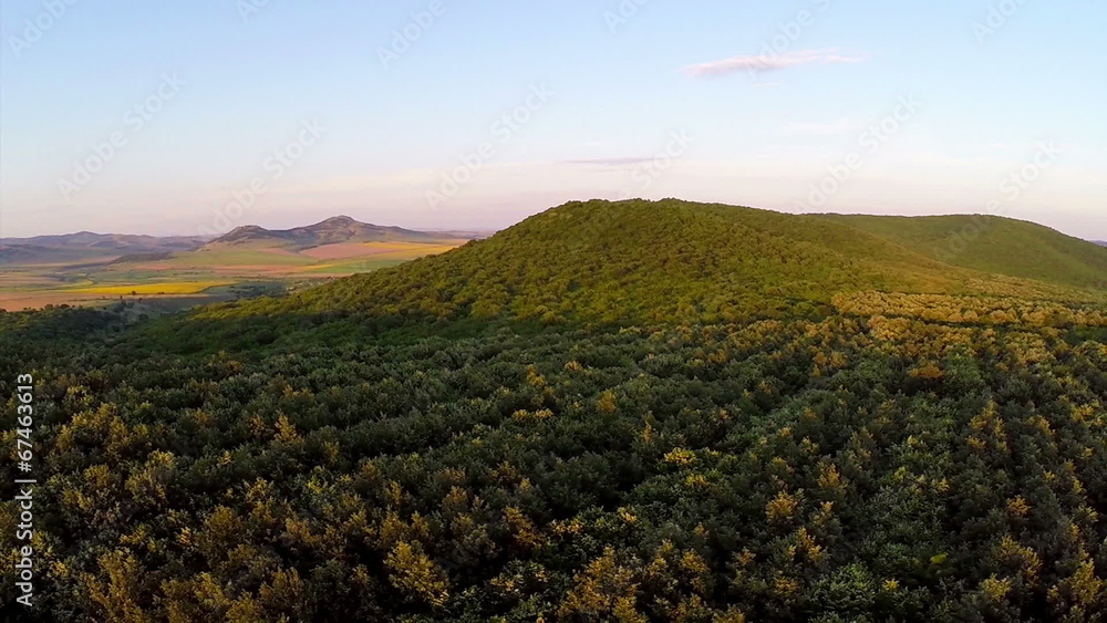 Balkan mixed forest, aerial view Balkan mixed forest, aerial view
