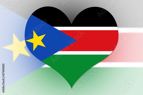 Free Download South Sudan Flag heart - GFXLoad