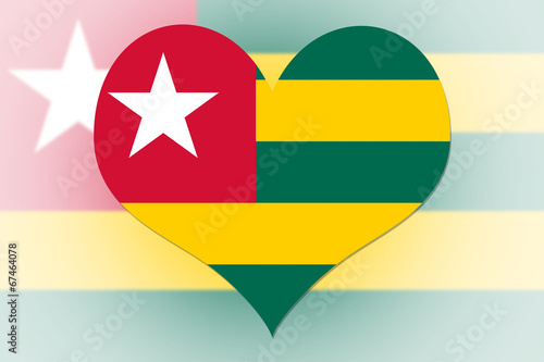 Togo Flag heart