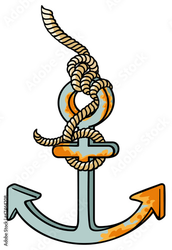 vector illustration with anchor