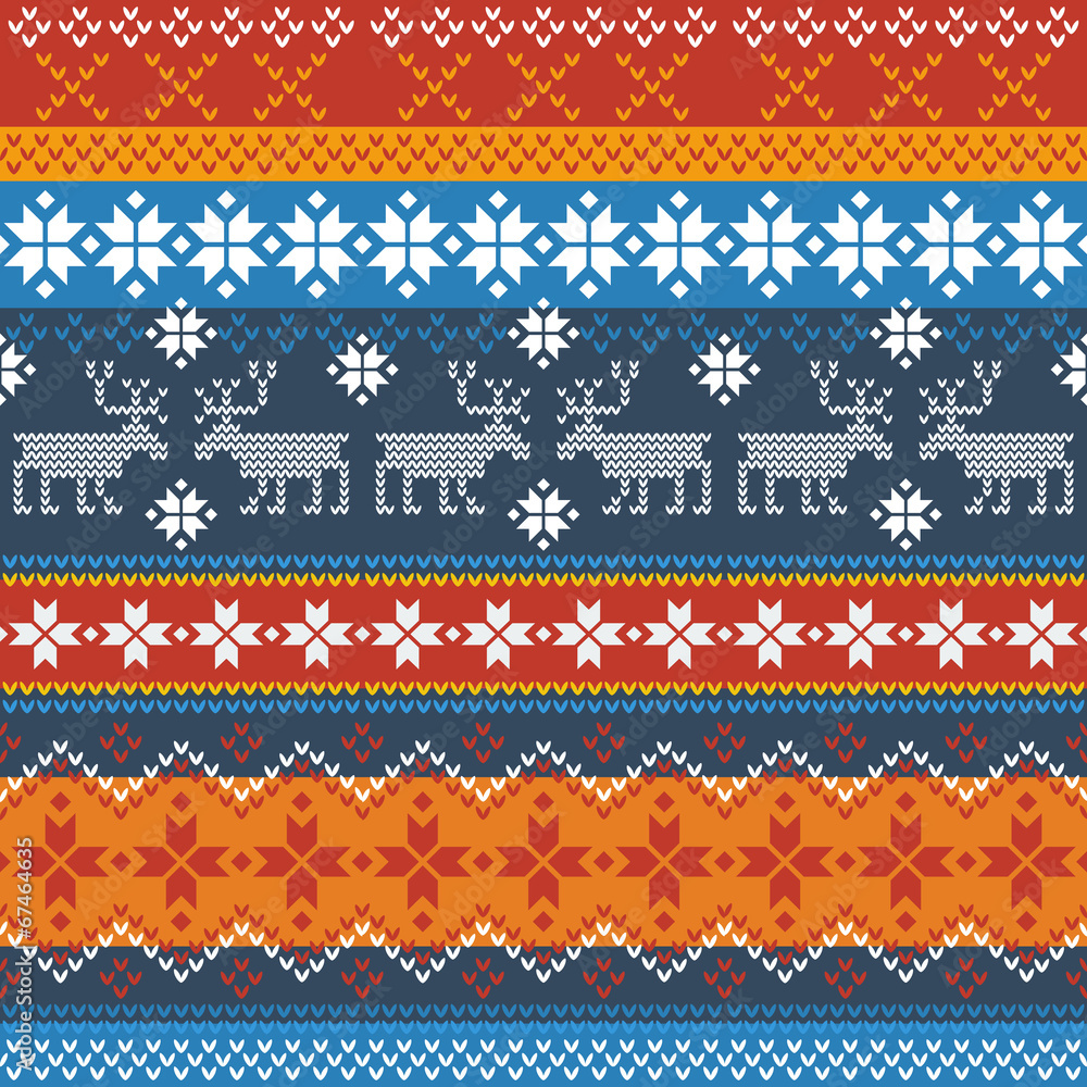 vector Traditional Norwegian pattern with reindeer vector Traditional Norwegian pattern with reindeer