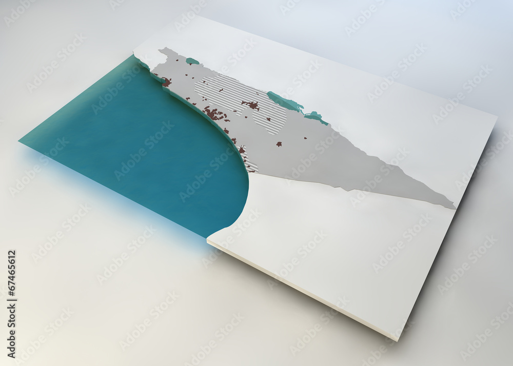 Cartina di Israele e territori palestinesi Stock Illustration | Adobe Stock