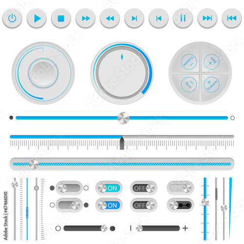 Blue Buttons and Switches